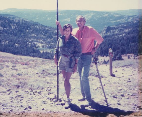 Bob and Jeannette Powell atop a mountain